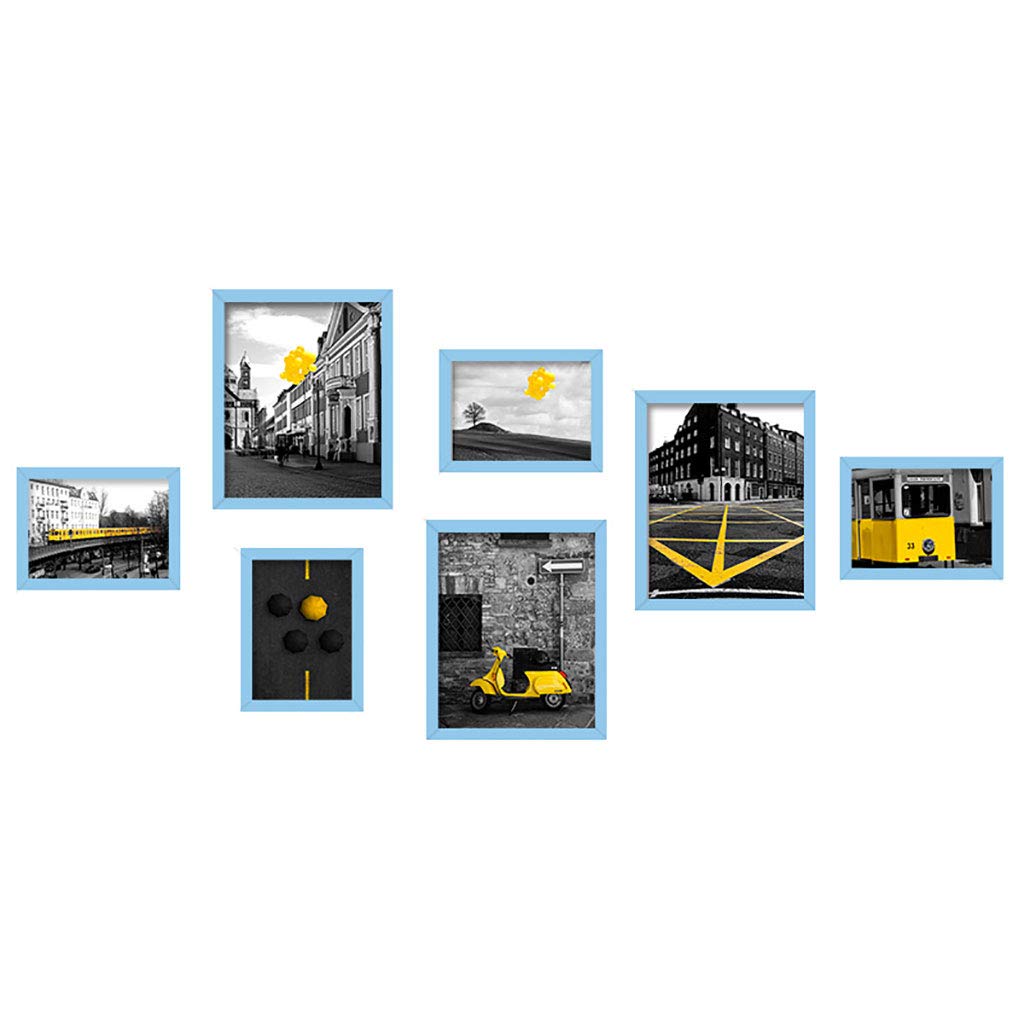 Cadres photo multiples WJNY avec 7 cadres synthétiques robustes