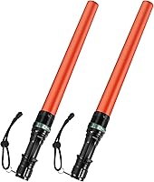 Vista 9 de 2 luces LED de señal de seguridad de 11 pulgadas, luces de control de tráfico con 7 modos de flash rojo, para asistente de estacionamiento