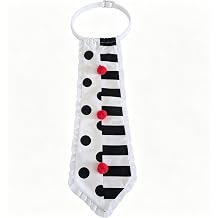Gothic Clown Necktie for Women Men - Checkerboard Harlequin Circus Jester Tie for Halloween Cosplay Costume Party