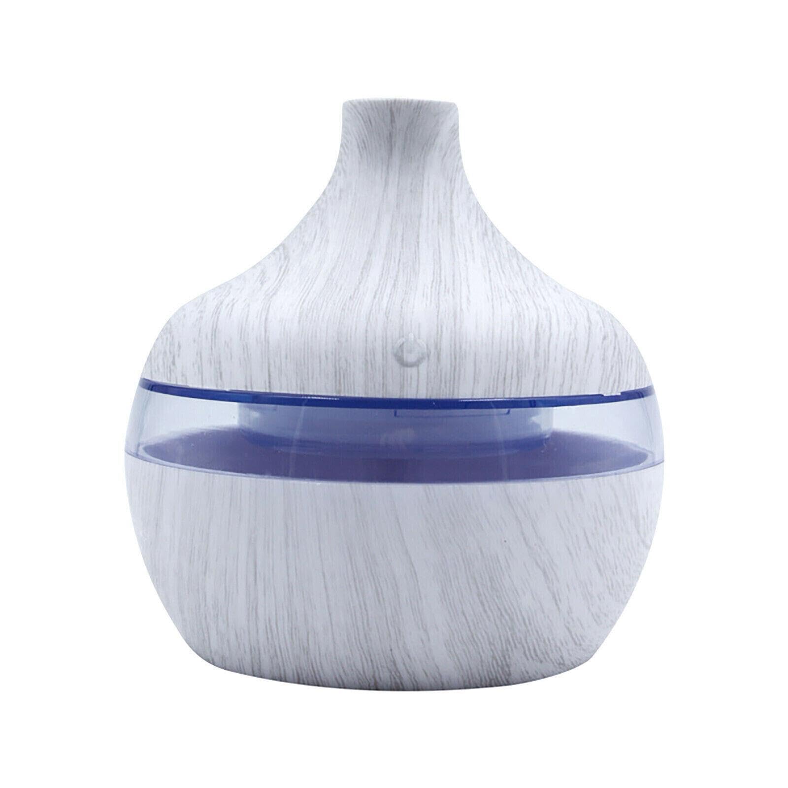 Ntek White Humidifier Essential Oil Diffuser, Electric Aroma Ultrasonic Aromatherapy Fragrant Oil Vaporizer Humidifier, 7 Colour Changing Led Lights, For Home, Bedroom, Yoga, Office (White)