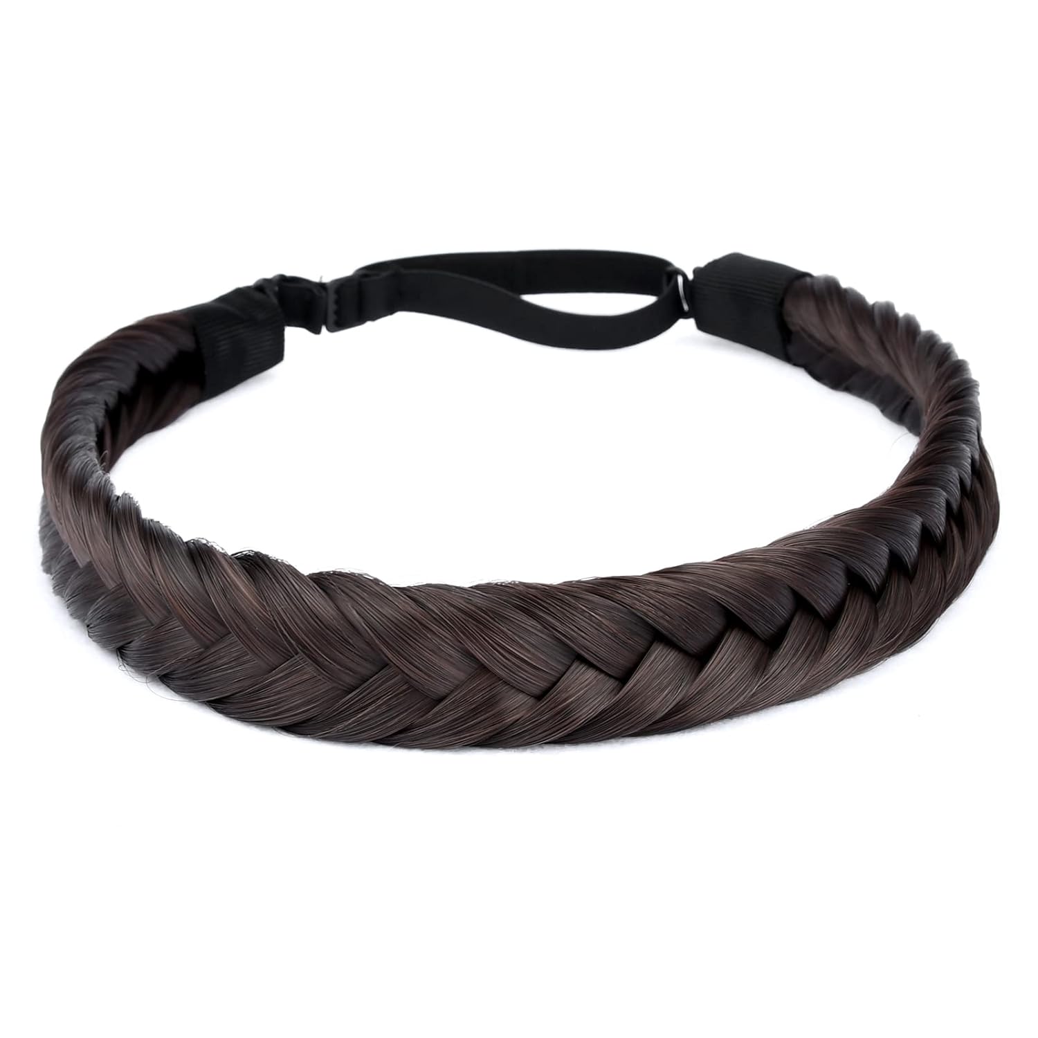 DIGUAN 4 strands Fishtail Synthetic Hair Braided Headband Classic Chunky Wide Plaited Braids Elastic Stretch Hairpiece Women Girl Beauty accessory, 61g/2.2oz (4-Dark Brown) DIGUAN 4 strands Fishtail Synthetic Hair Braided Headband Classic Chunky Wide Plaited Braids Elastic Stretch Hairpiece Women Girl Beauty accessory, 61g/2.2oz (4-Dark Brown)
