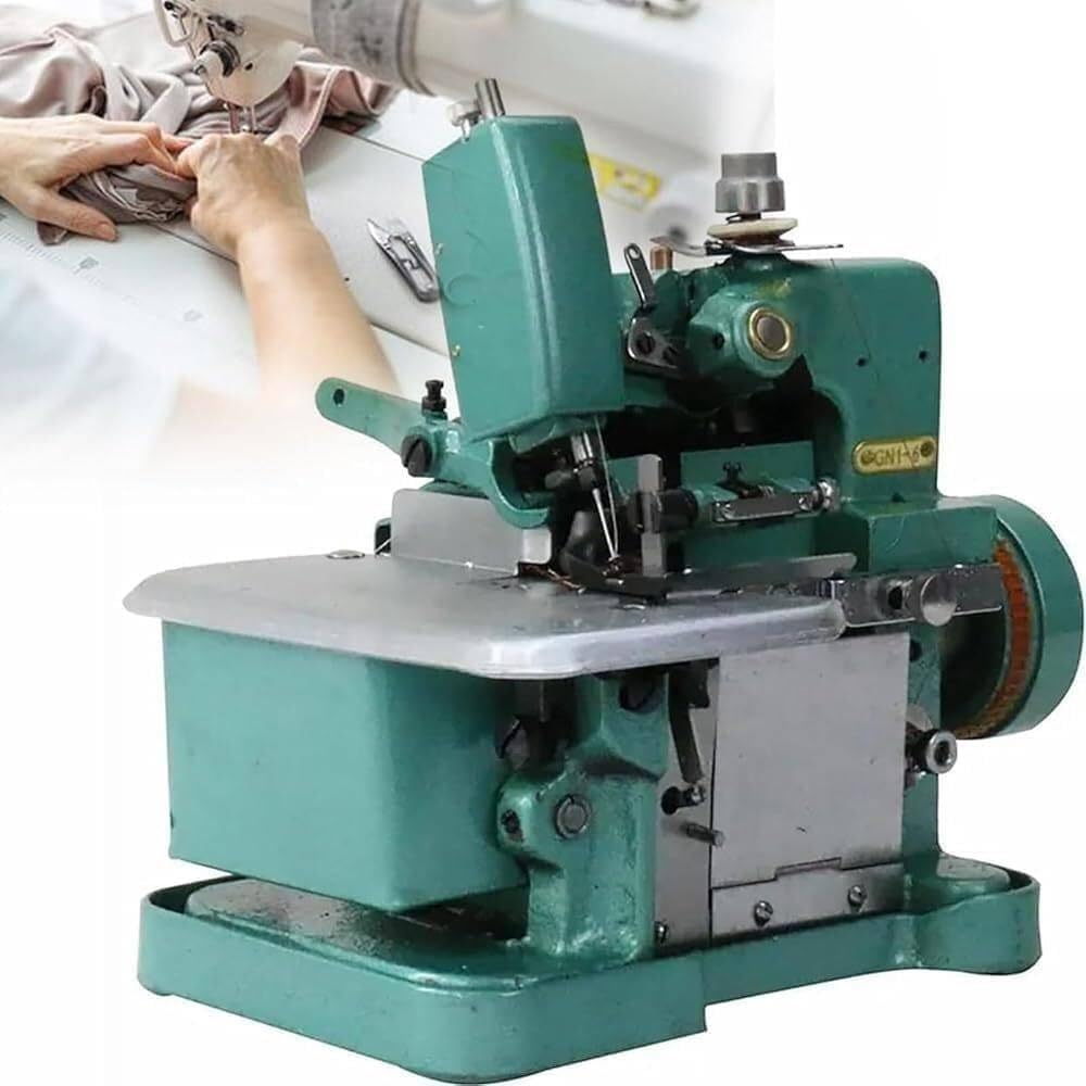Máquina remalladora Industrial, Máquinas remalladas y overlock de 250 W, con Marco de Metal, para Tejidos Gruesos (Mezclilla, Lona, ​​tapicería) Tejidos de Punto elásticos Green
