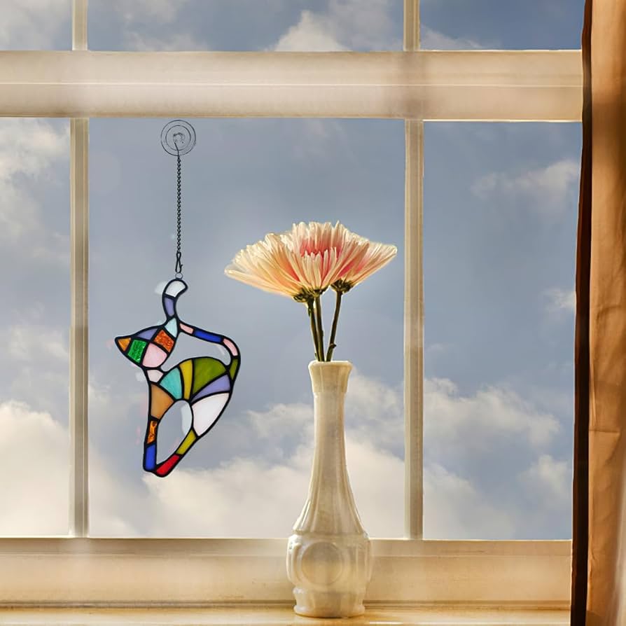 Amazon.co.jp: BOXCASA 猫ステンドグラス 窓用サンキャッチャー Amazon.co.jp: BOXCASA 猫ステンドグラス 窓用サンキャッチャー