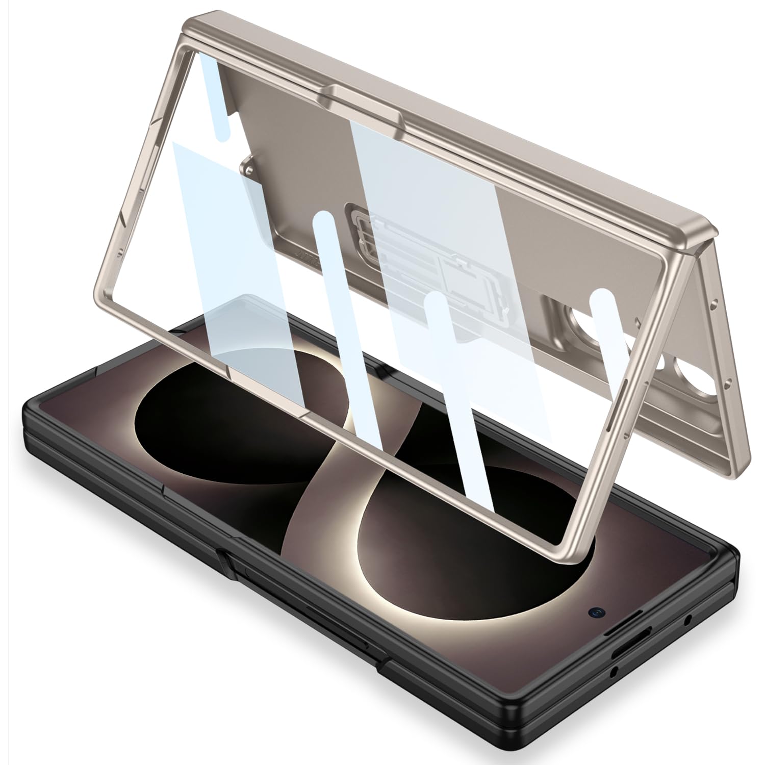 COQUE Etui do Galaxy Z Fold 8 Ultra, powłoka ochronna zintegrowana składana składana powłoka all-inclusive, składane etui na telefon do Samsung Galaxy Z Fold 8 Ultra 5G, złote