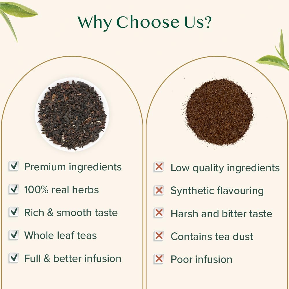 VAHDAM, Darjeeling Tea Leaves From Himalayas 340g (170+ Cups) Pure Unblended Darjeeling Black Loose Leaf Tea | Packed & Shipped Direct From Source In India - Image 5