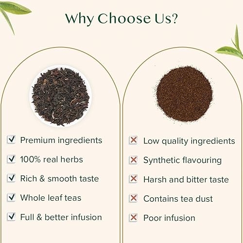 Vista 5 de VAHDAM, Darjeeling Tea Leaves From Himalayas 340g (170+ Cups) Pure Unblended Darjeeling Black Loose Leaf Tea Packed & Shipped Direct From Source