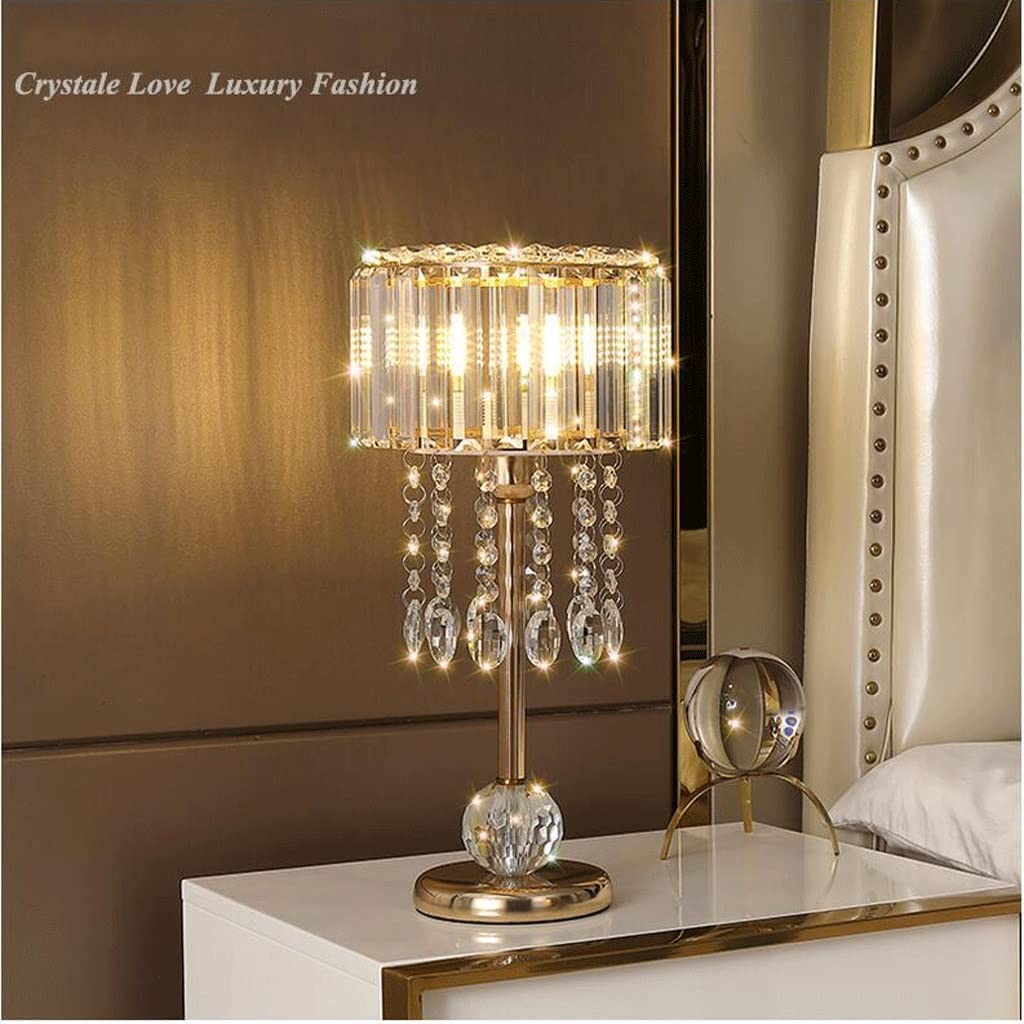 desk lamp Lampa stołowa Lampka nocna Lampka nocna Sterowanie dotykowe Kryształowa lampa stołowa Lampka nocna Dekoracyjna lampa nocna z eleganckim abażurem Do salonu Lampy stołowe do sypialni Lampa