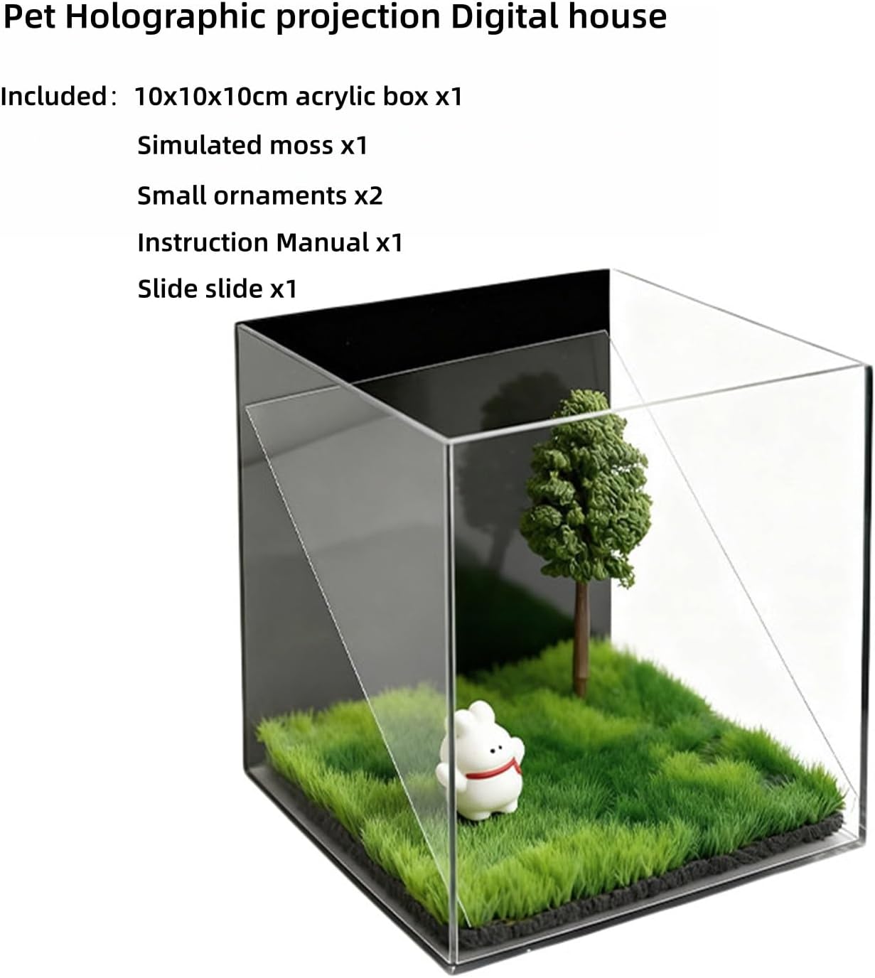 Pet Hologram, 3D Holographic Pet Memorial Box, High-Transmittance Display for Dog Cat Lovers, Pet Remembrance Ornament (Clear) - Image 4