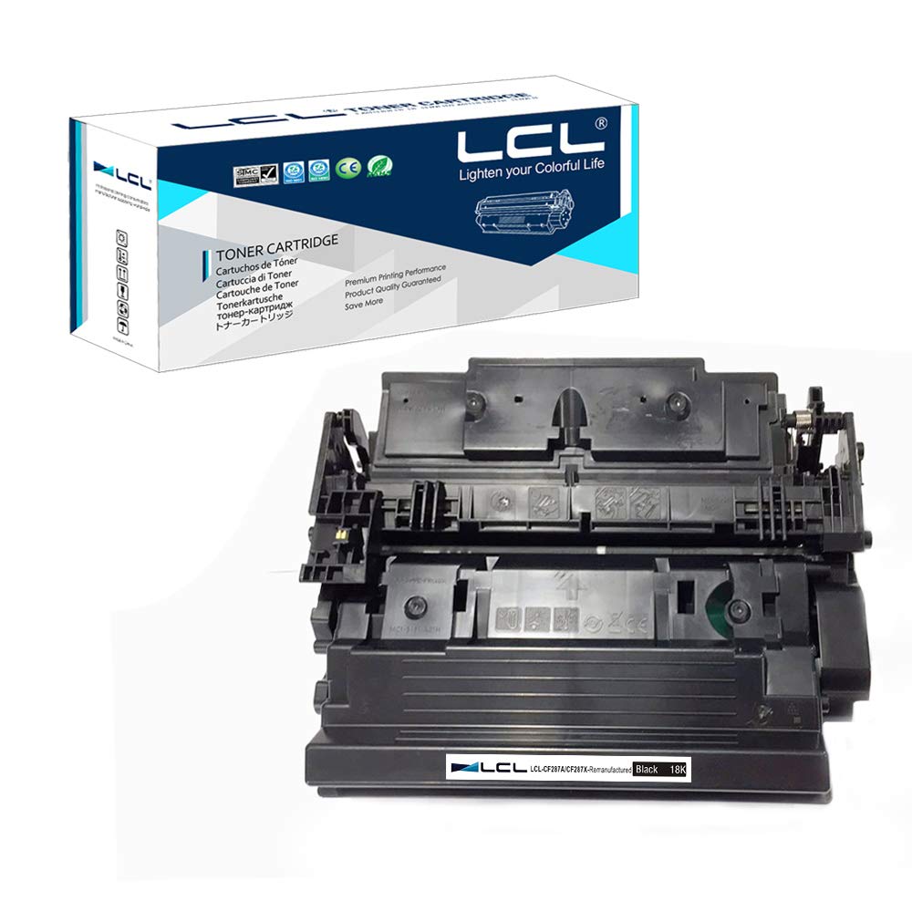 Remanufactured 87A 87X CF287A CF287X 18000 Pages Toner Cartridge Replacement for HP LaserJet Enterprise M506 M506n M506dn M506x Pro M501 M501n M501dn MFP M527 M527dn M527c 1PK