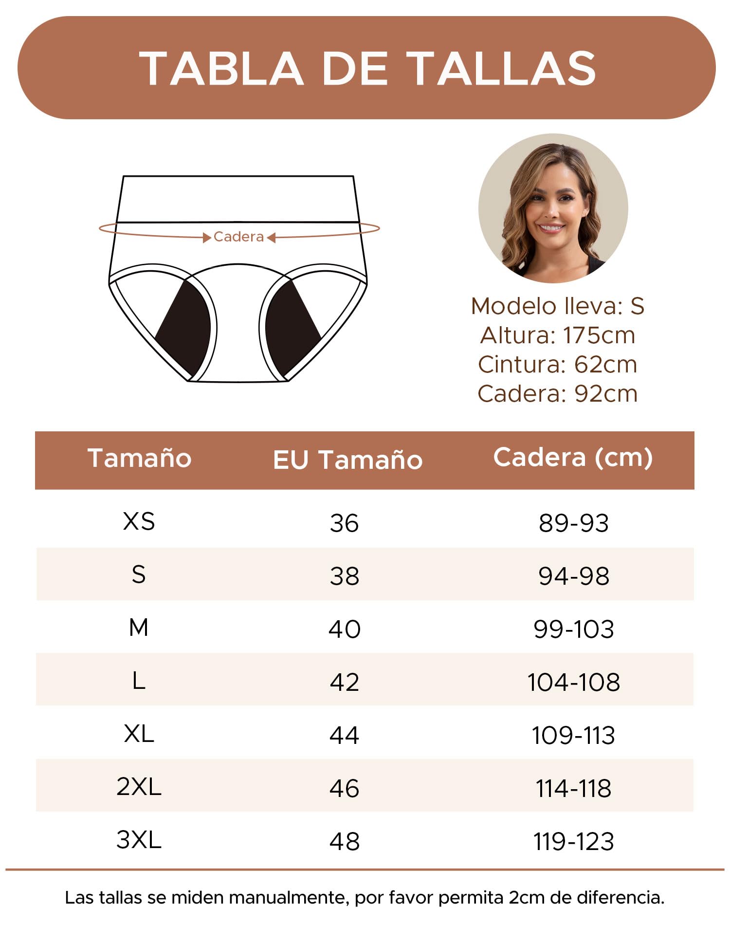 INNERSY Bragas Menstruales Mujer Cintura Alta Braga Menstrual Algodón Ropa Interior Protección Pack de 3