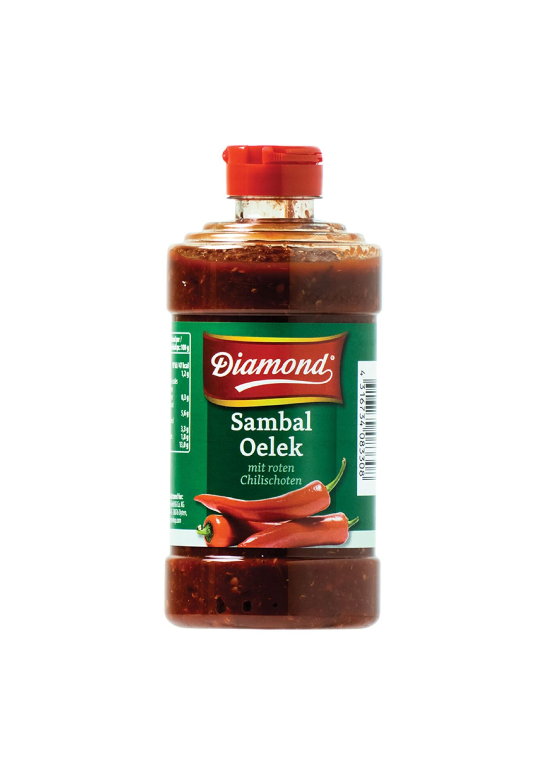 Diamond Sambal Oelek, bardzo ostra butelka do wyciskania zwierząt, 6 sztuk (6 x 425 g)