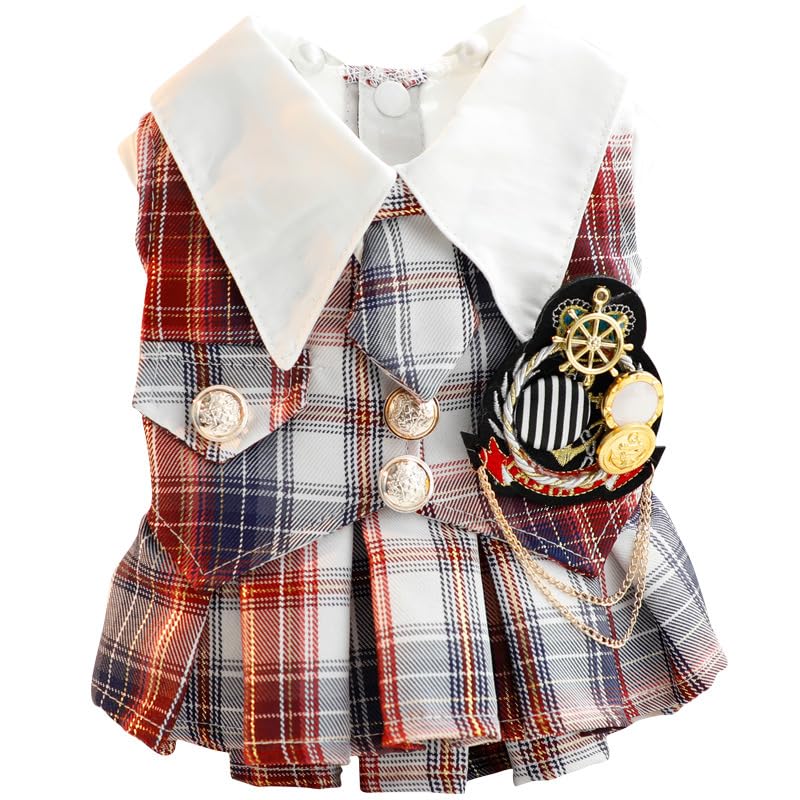 Robe de débuts de groupe pour chat et chiot look mignon rouge
