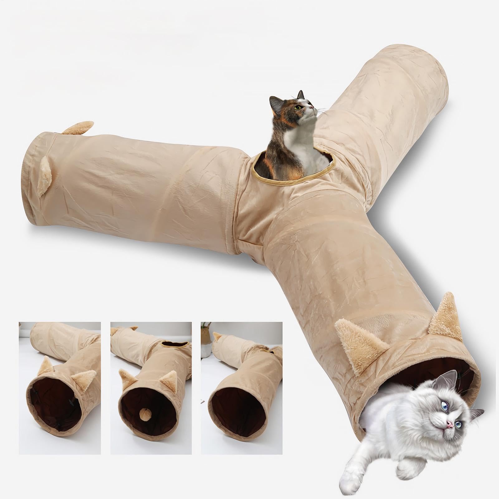 Jouet Interactif pour Chat Jouet Interactif Compact d'Enrichissement pour | Lits Tunnels de Chats Pour petits chiots et petits lapins et cours et arrière-cours et parcs et jard