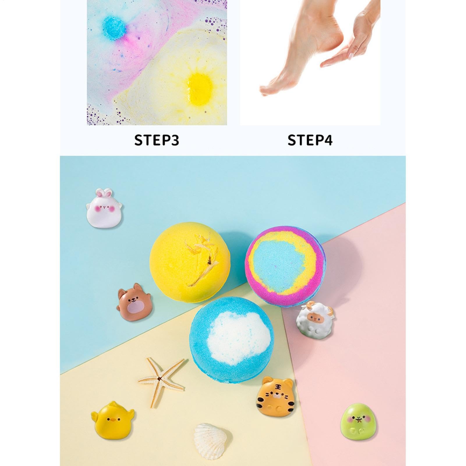 Bagnoschiuma 12 Pezzi Palline Doccia Profumate | Schiuma da Bagno con Animali per Donna, Uomo, Ragazze, Giovani, Nonna, Famiglia, Casa, Viaggio