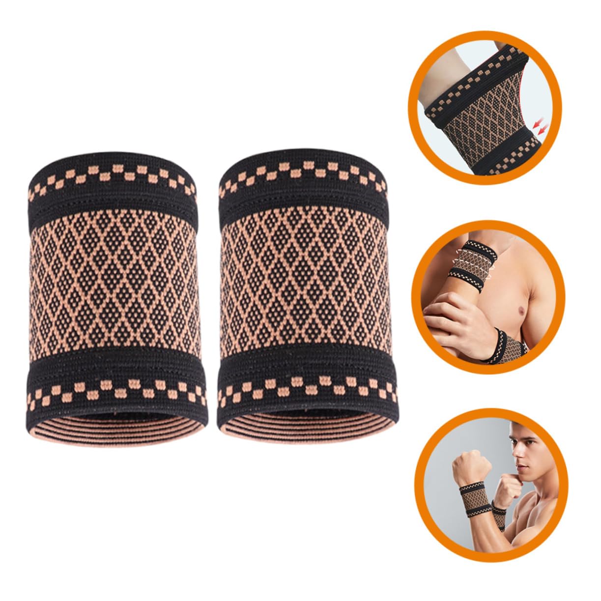 5 Muñequera Deportiva de Soporte para Muñeca Transpirable y Absorbente de Sudor para Entrenamientos y como Baloncesto y Fútbol S