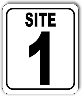 SITE 1 CAMP GROUND LOT NUMBER Aluminum Composite Sign, 8.5"x10"