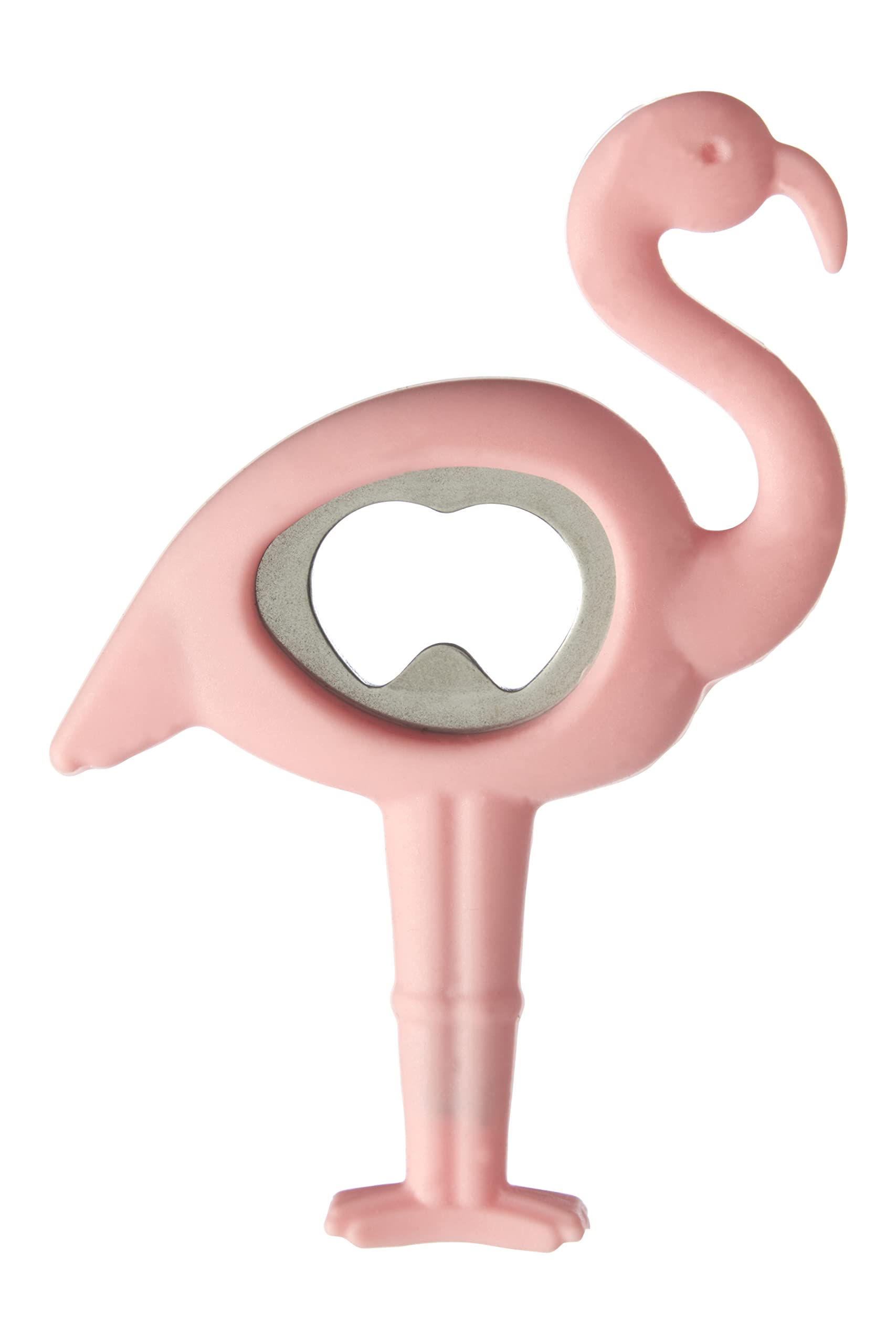 Maison By Premier Pink Flamingo Bottle Opener, Robust Silicone Easy Bottle Opener, Unique Bottle Opener With Metal Key