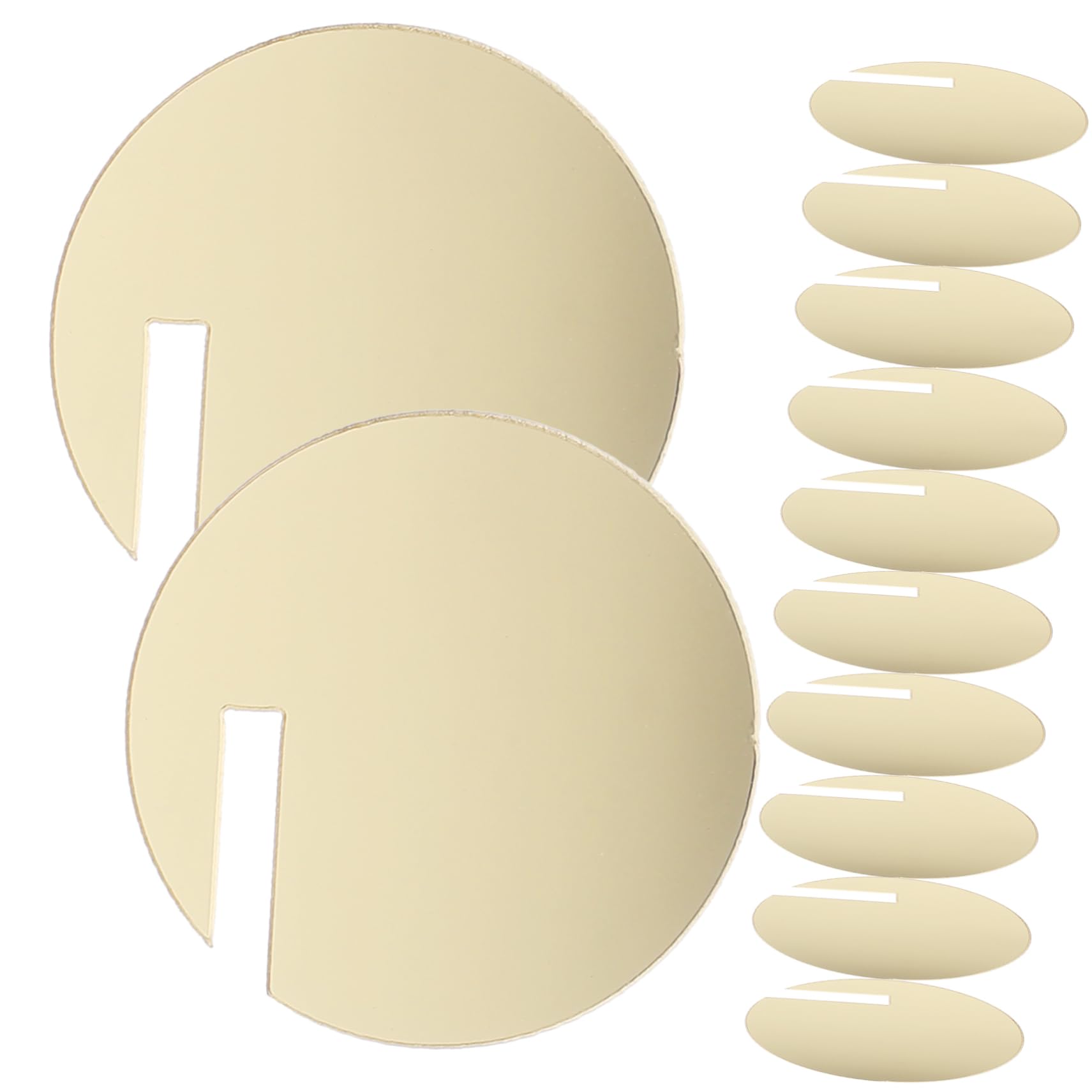 KICHOUSE 30pcs Round Drink Labels Gathering Drink Tags Disc Circle Wine DIY Wine Marker Round Drink Tags Drink Markers Tags Drink Tags Rings Replaceable Cup Markers Acrylic Golden