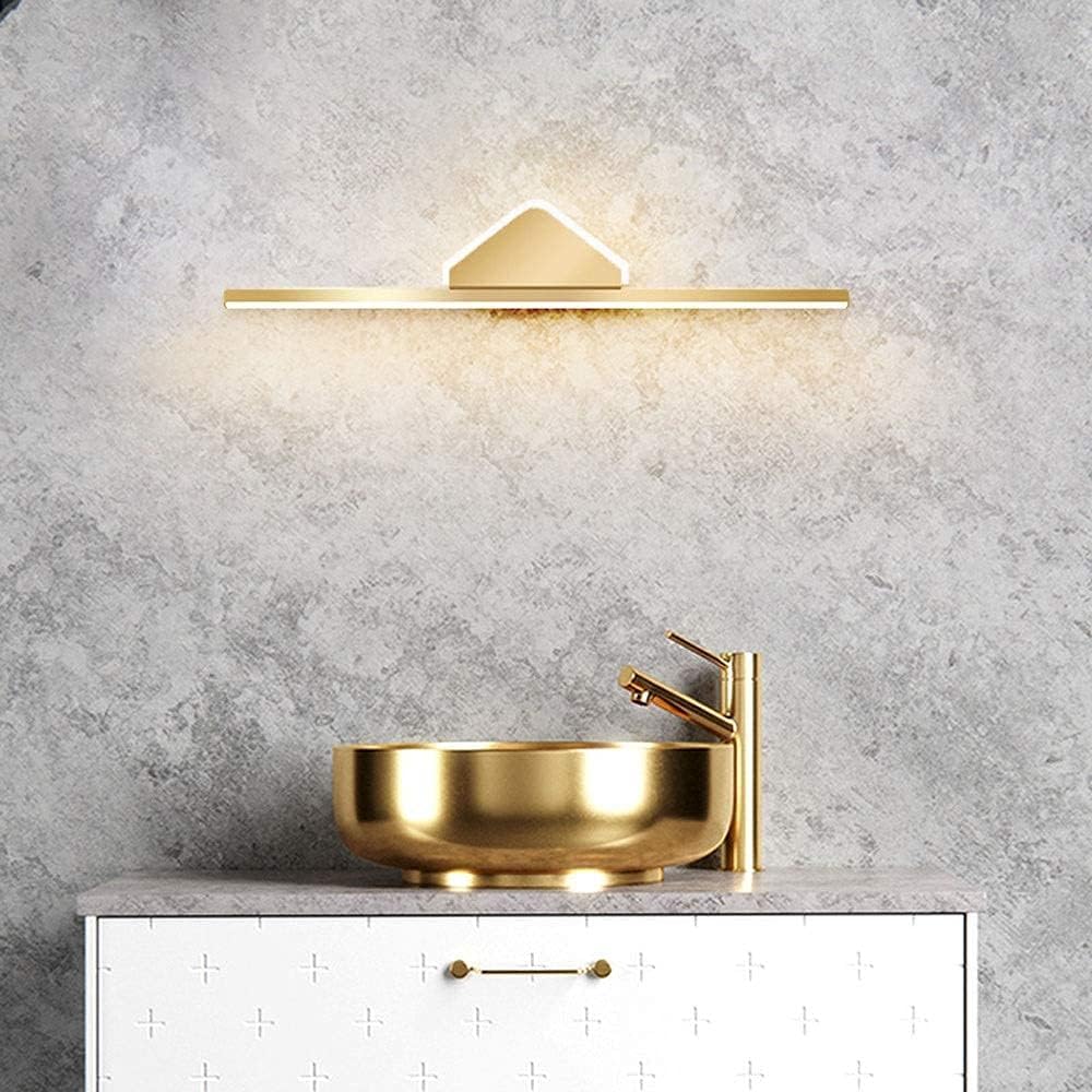 wall lamp Światło na lustro łazienkowe 9W LED Lustrzana lampa przednia, Kinkiety ścienne Złote metalowe lampy lustrzane do makijażu, Oświetlenie szafki lustrzanej, Oprawy oświetleniowe wiszące Wall