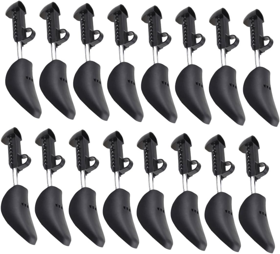 Adjustable Shoe Stretcher and Shoe Tree for Men – Plastic Expander and Shaper Support for Sneakers and Boots Wide Feet Insert to Prevent Deformation 8 Pairs Set