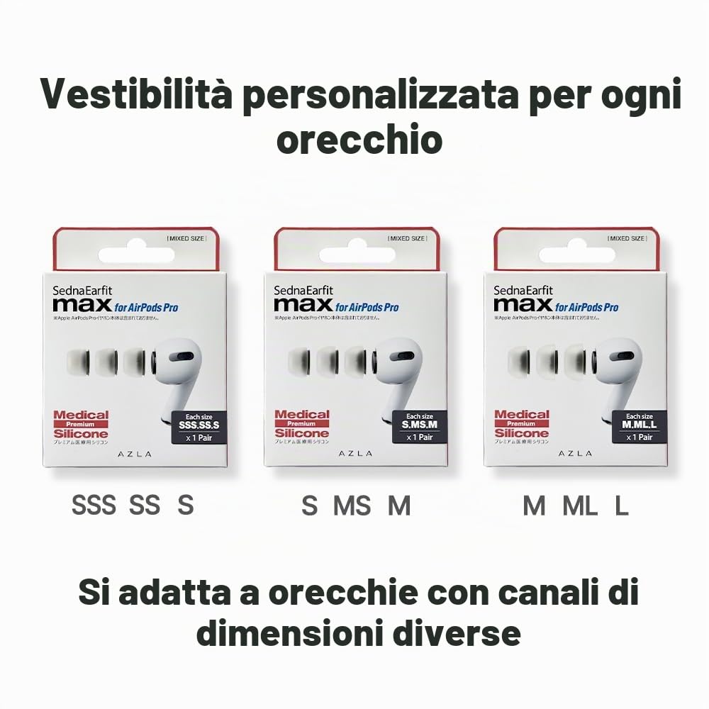 AZLA SednaEarfit MAX for AirPods Pro 3 pairs (M/ML/L)
