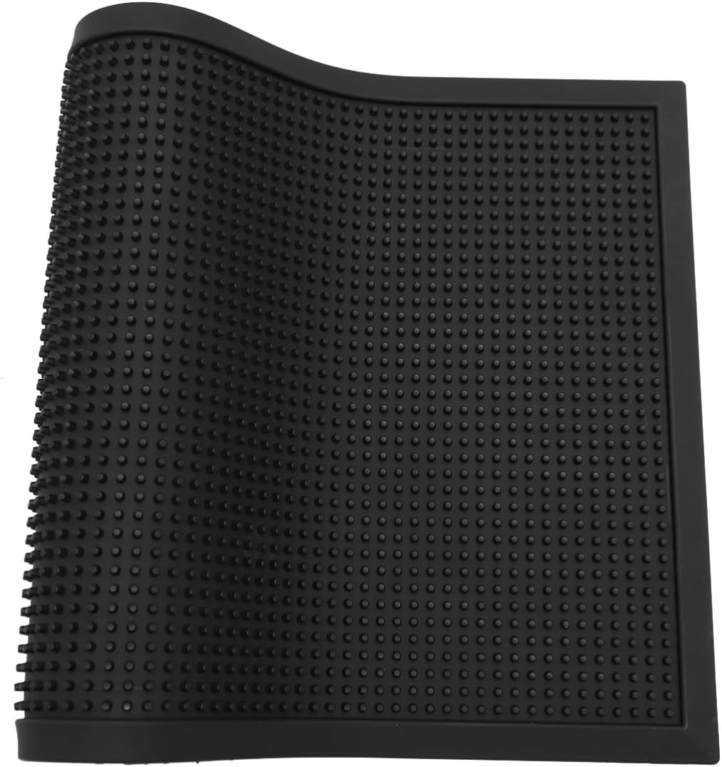 Black Floor Mat Washable Slip Sole Pad Disinfection Rug for Front Door