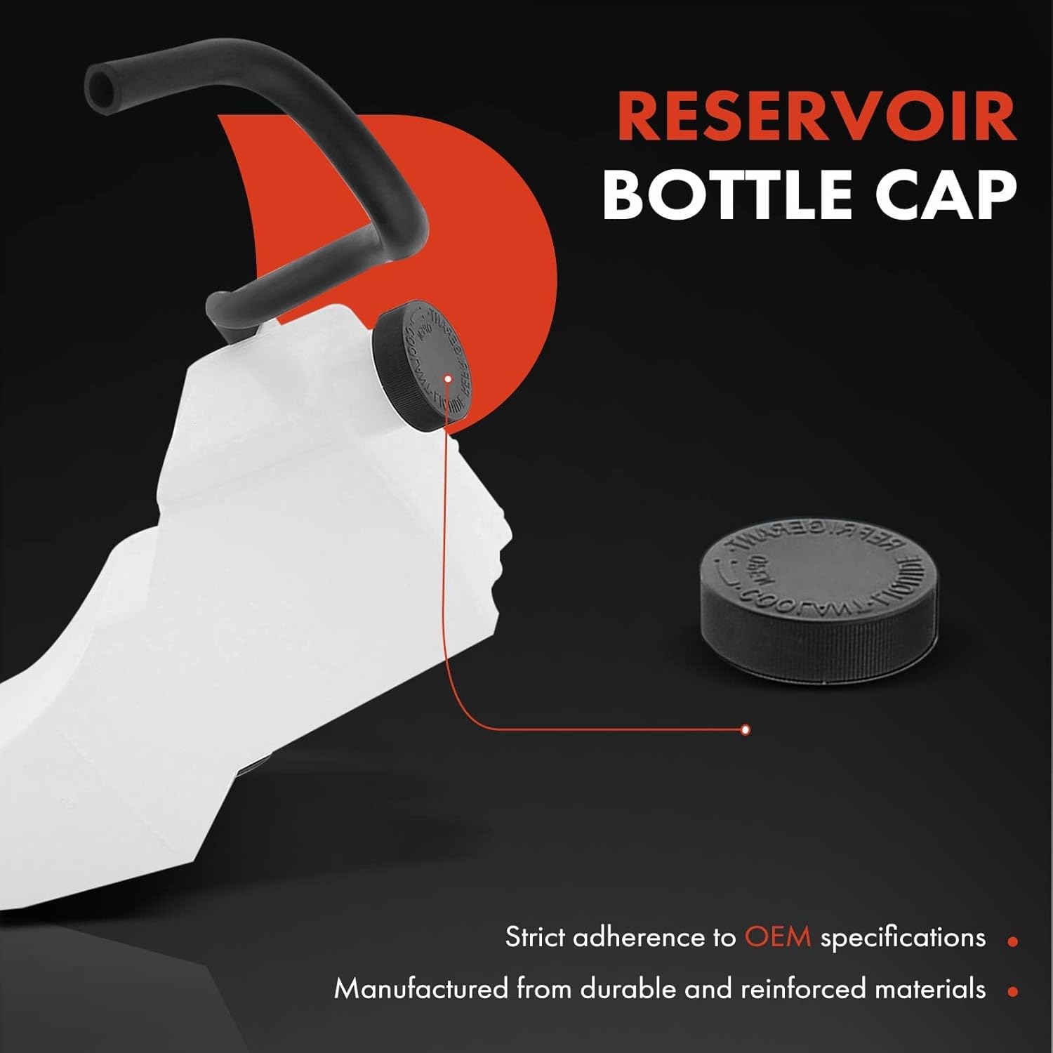 A-Premium Engine Coolant Overflow Recovery Reservoir Tank [with Cap & Tubing] Compatible with Nissan Sentra 2017 2018 2019, 1.6L, Replace for# 217104FU0A