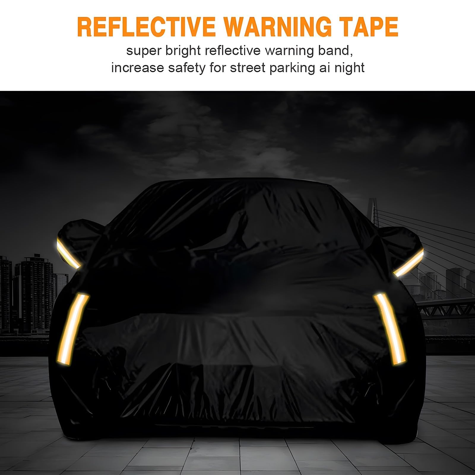 NEVERLAND Sedan Car Cover Waterproof Heavy Duty All Weather Protection Snow Anti-UV Windproof Outdoor Full Car Cover Fit — view 3