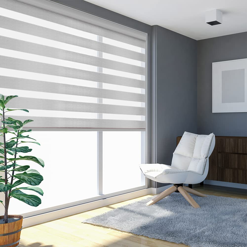 新品：MEDI GRADIENT SHEER SET TOP 2＊Ameri Amazon.com: ZSHINE Motorized Zebra Shade Width(23-95 inch
