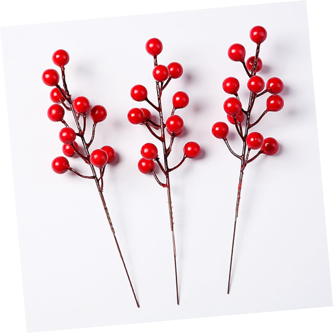 PRETYZOOM 40 Piezas Pasta de simulación decoración de Mesa decoración del árbol de Navidad Artificial Flowers Christmas Tree Decorations Frutos Rojos Artificiales Adornos de