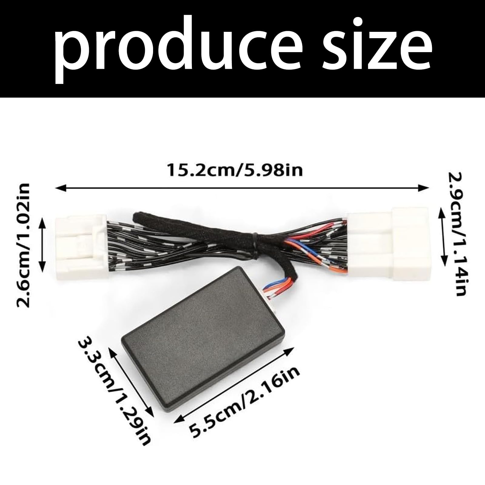 Start Stop Bypass cablaggio 12 V per l'aggiornamento del cablaggio del veicolo, scatola di controllo in linea Plug and Play con coppia di connettori, per uso in pendolarismo oggi