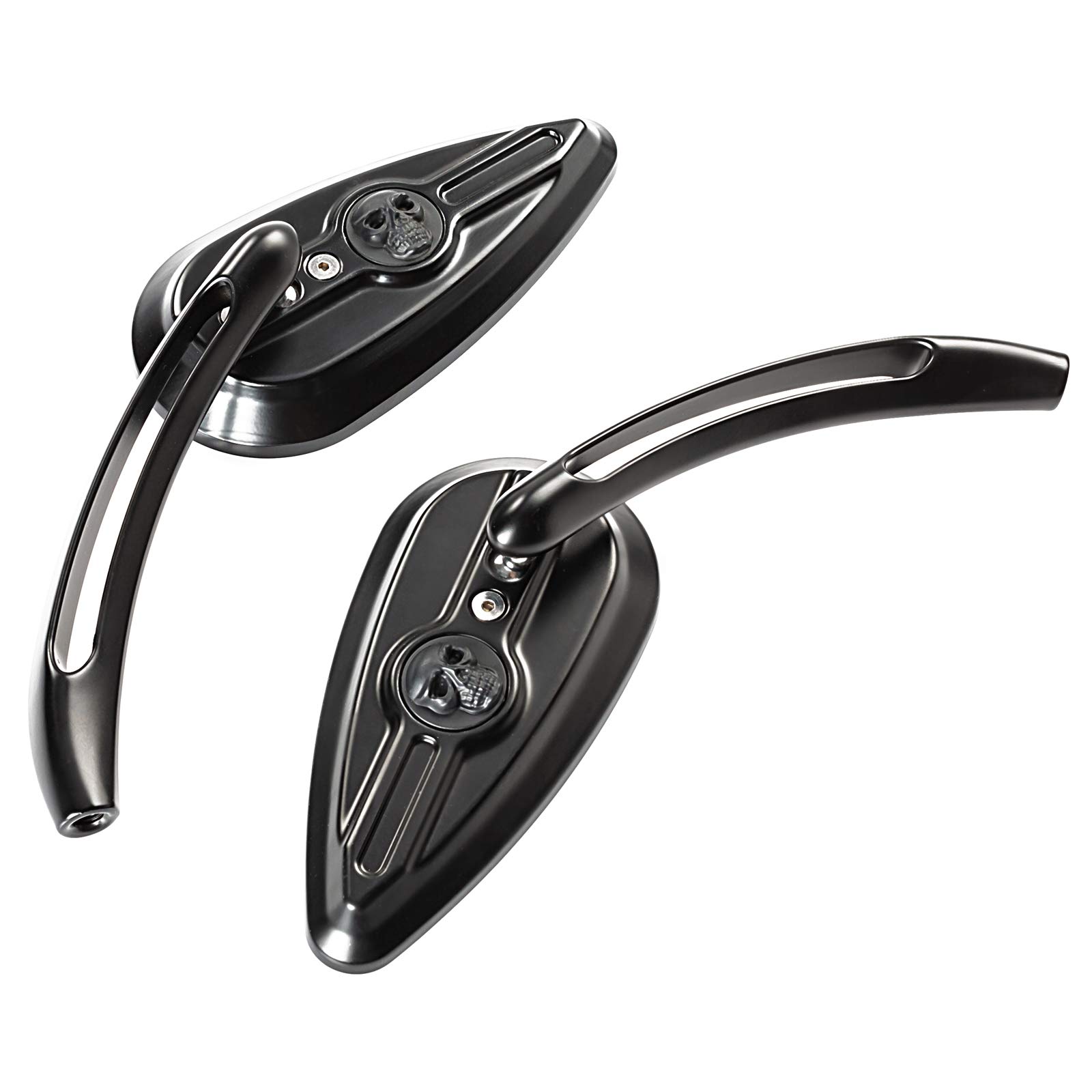 Specchietti Retrovisori Moto Naked - Coppia In Metallo Nero - Foto 4