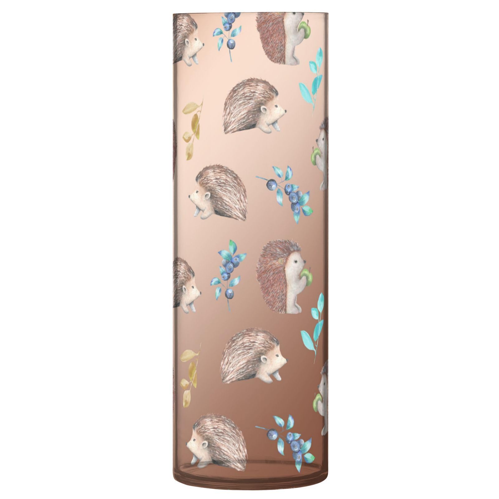 Skyshu Hedgehogs Plastic Cylinder Flower Vase For Plants Bouquet, 1 Pack Unbreakable Tall Clear Vase For Wedding Centerpieces Home School Office Decor, 11.8 X 3.9 Inch