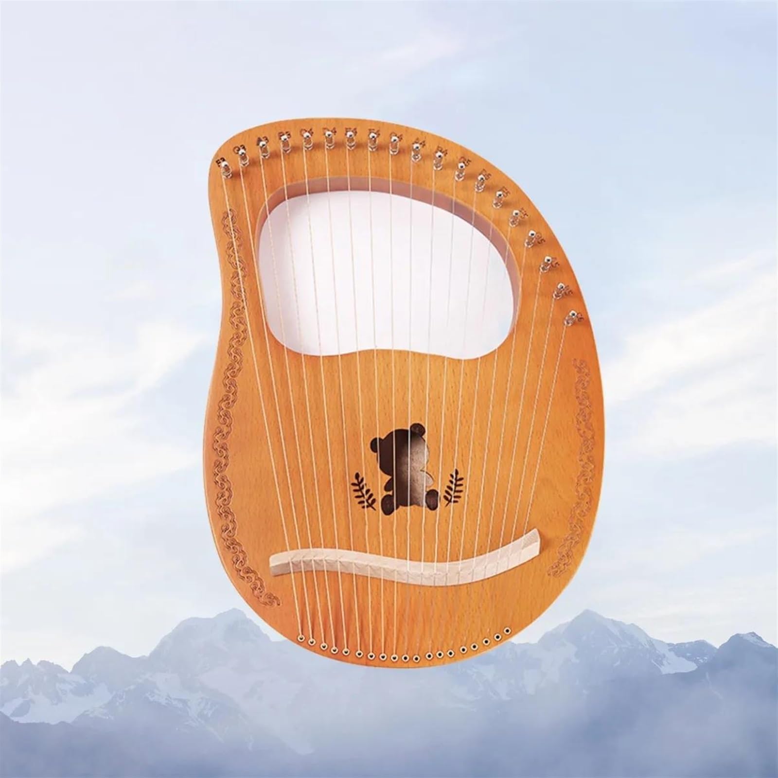 xilofono professionale Lyre Harp 16 Corde Finger Piano In Mogano Con Strumento Di Accordatura Per Strumento Musicale Regalo Per Principianti