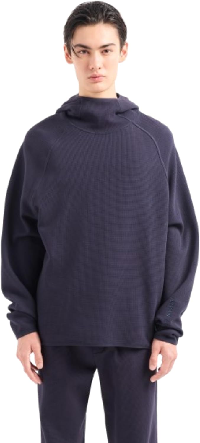 Armani Exchange Men's Waffle Texture Pullover Hoodie