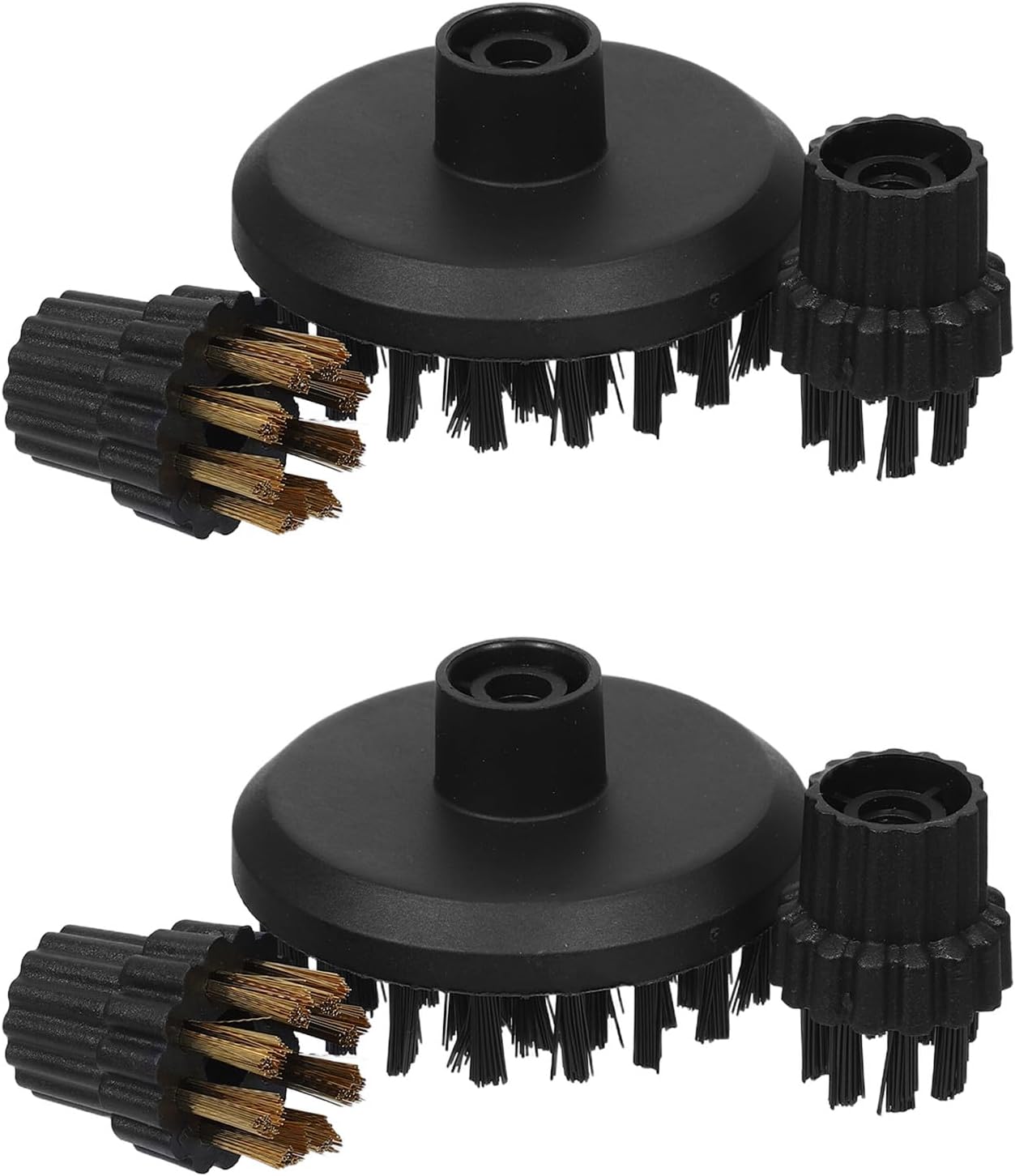 Steam Cleaner Brush Heads Replacement, Nylon Brush Attachments for Hard Surfaces and Tiles, Universal Steam Cleaner Accessories Set 2pcs for Home Cleaning