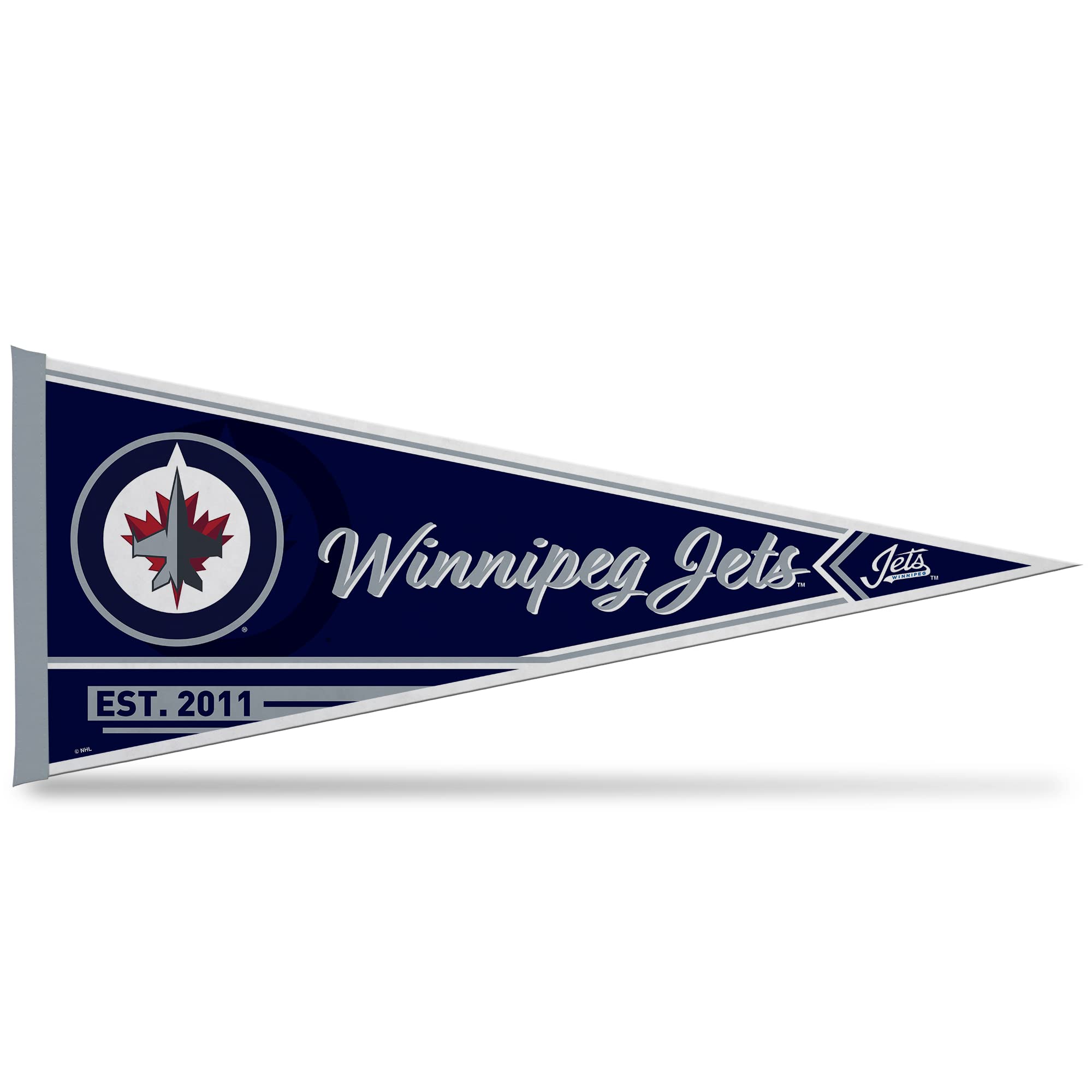 Rico Industries NHL Winnipeg Jets Classic 12" x 30" Soft Felt Pennant - EZ to Hang - Home Décor (Game Room, Man Cave, Bed Room)