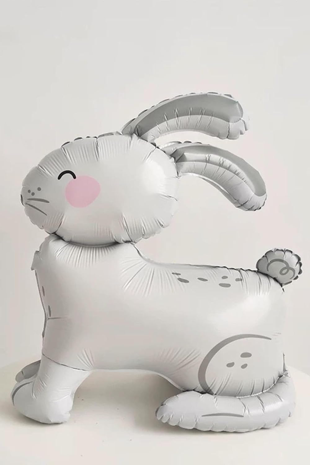 Gri 3D Büyük Boy Tavşan Folyo Balon