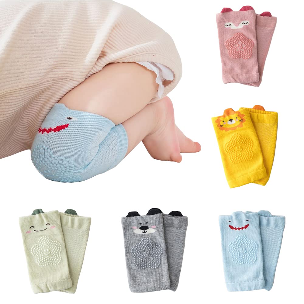 Dzozo Cartoon Pattern-C 5 Pair Baby Knee Pads Anti-Slip Baby Crawling Knee Pads Baby Knee Pads Elastic Leg Warmers Toddlers Leg Protectors Baby Knee Protectors Leg Warmers Baby Crawling Socks,