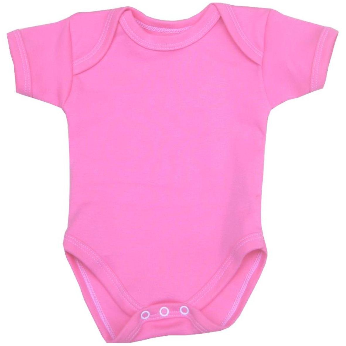 BabyPrem 1 'One' Plain Coloured Baby Bodysuit/Vest Newborn -12 months CANDY PINK NB