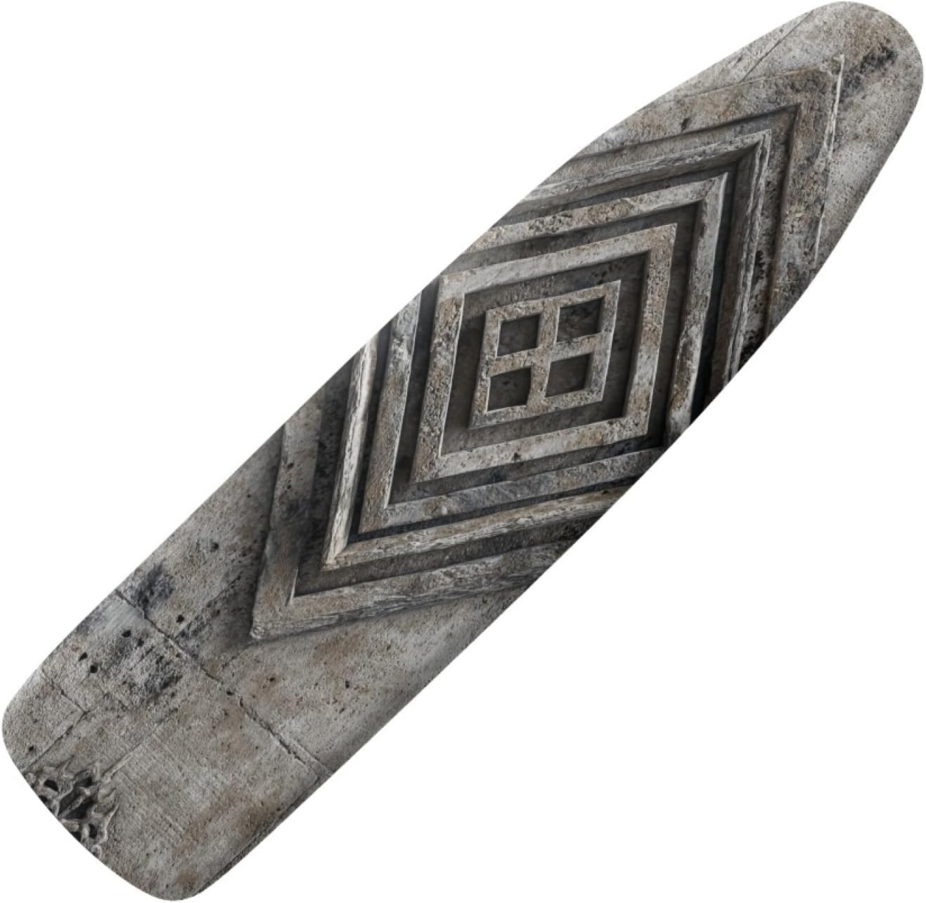 Ironing Board Cover 14x48 Grey Stone Art Iron Board Cover with Padding Heat Reflective,Scorch Resistant Thick Padding,Snug Fit Non-Slip Nose Pocket Fastener Straps Elastic Edges