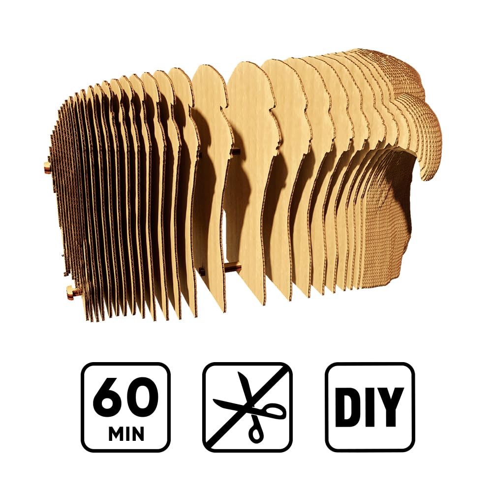 Aigle Puzzle 3D en Carton – Maquette à Monter | 73 Pièces, 19 × 16 × 10 cm – Kit Sculpture DIY à Peindre, Matériaux Recyclés, Ados & Adultes, Idée Cadeau Déco