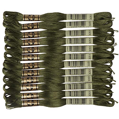 Image of DMC 6-Strand Embroidery Cotton Floss, Dark Green Grey