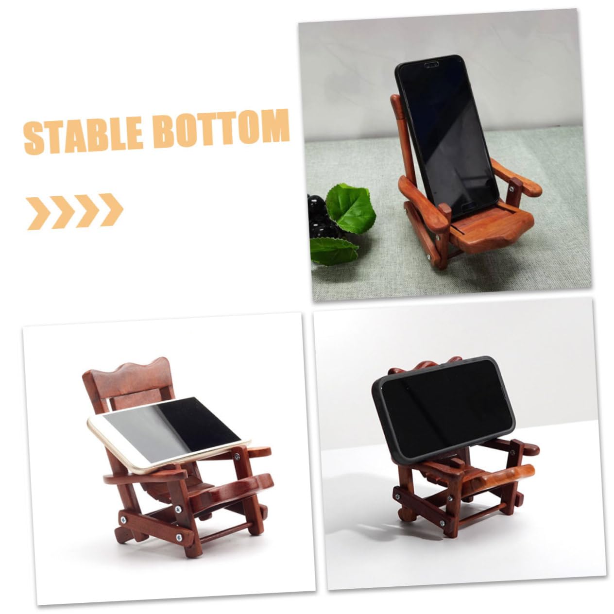 UKCOCO 3pezzi Supporto Telefonico Da Scrivania Per Smartphone Elegante Accessorio Decorativo Per Ufficio e Casa Compatibile Con Vari Formati Di Telefono Angolo Di Visione Ottimale Per