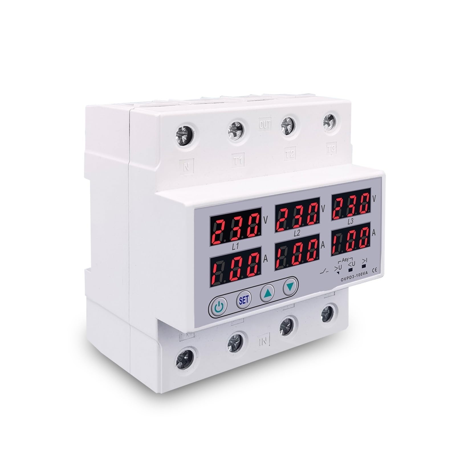 Relais de tension triphasé protège votre réseau 3X220V des variations 100A