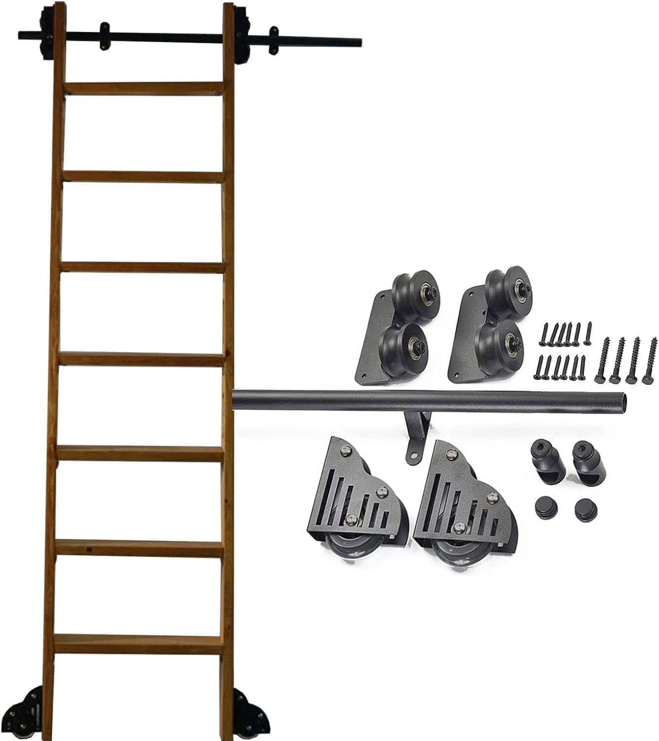 Rails pour échelle coulissante de 3m parfaits pour votre bibliothèque