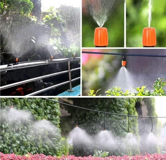 Kalolary 100 irrigatiedruppelaars 100 T-stukken slang 4/7 mm irrigatiesysteem tuin irrigatieset druppelirrigatie verstelbare slangverbinding aftakking Micro Drip Dsystem