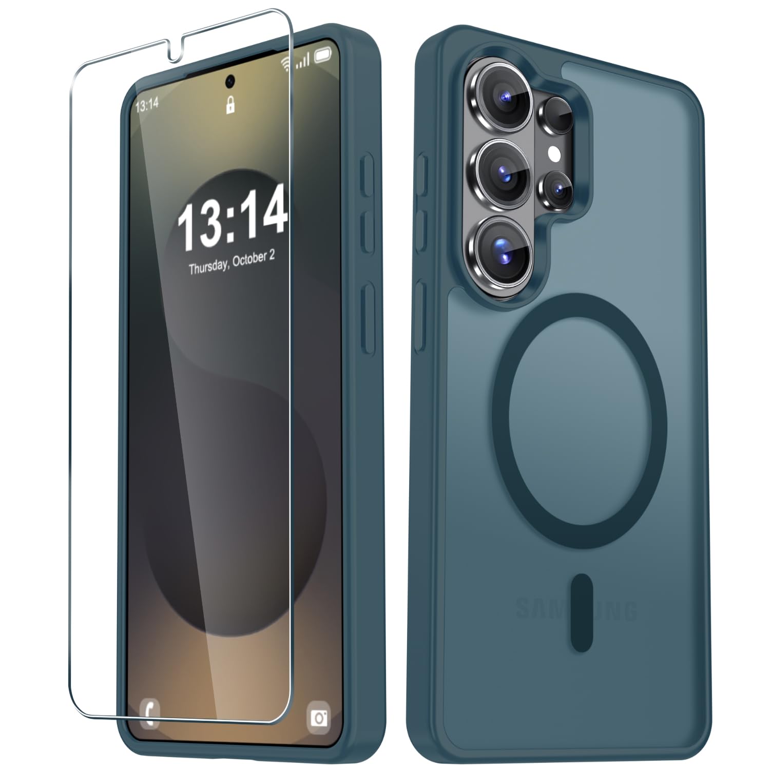 YENAPOON for Samsung Galaxy S26 Ultra Case, Matte Magnetic Phone Cover, Lavender Gray