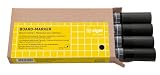 SIGEL BA012 Rotulador de pizarra - borrado en seco o húmedo - negro - punta redonda 2-3 mm - 4 und. - para pizarras magnéticas de vidrio blanco, pizarras blancas y rotafolios