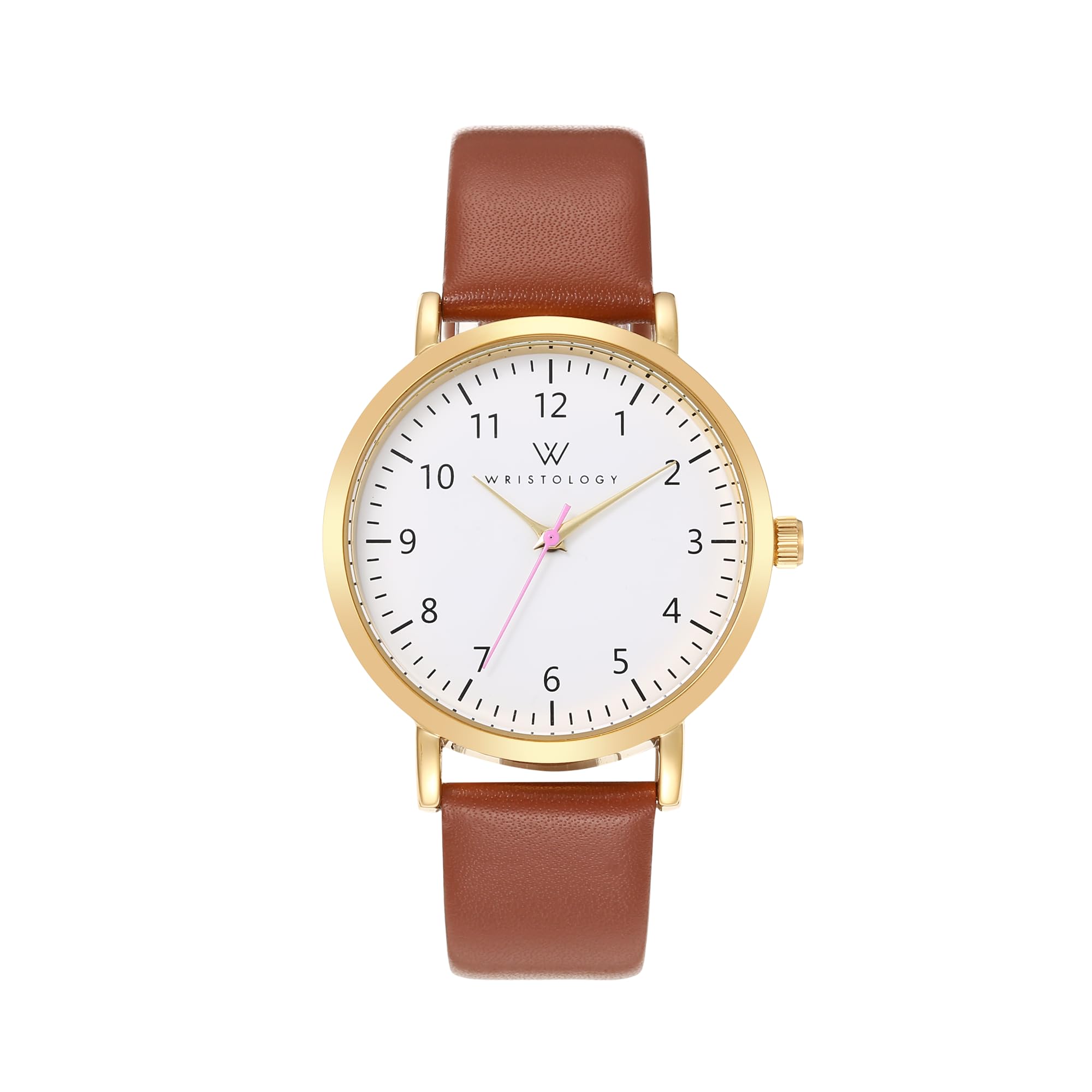 Olivia - Reloj analógico para Mujer, Esfera Grande, fácil de Leer, con Segunda Mano, Correa de Cuero, para Enfermeras, Profesores, Personas Mayores